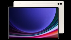 Ergänzt die vielen Renderbilder zur Galaxy Tab S9-Serie mit grau/schwarzem Gehäuse: Das Galaxy Tab S9 Ultra in der beigen Farboption. (Bild via SnoopyTech)