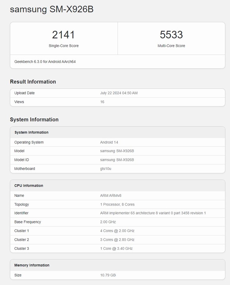 Das Samsung Galaxy Tab S10 Ultra arbeitet mit Mediatek Dimensity 9300+ Chip.