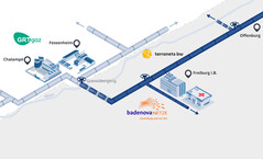 Wasserstoffnetz durch Umrüstung von Erdgaspipelines (Bild: terranets bw, bearbeitet)