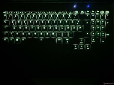 Tastaturbeleuchtung (hier beispielhaft in Grün)