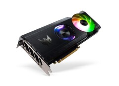 Acer kombiniert zwei unterschiedliche Lüfter und eine Vapor Chamber, um die Intel Arc A770 zu kühlen. (Bild: Acer)