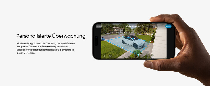 Personalisierte Zonen lassen sich anlegen (Bildquelle: Anker)