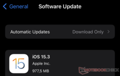 Es stehen bereit: iOS 15.3 un iPadOS 15.3. (Bild: Apple/Screenshot: Notebookcheck.com)
