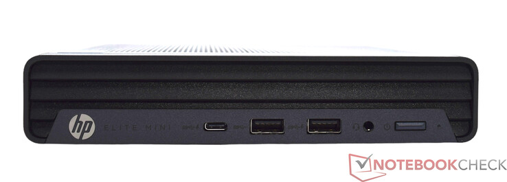 Vorderseite: USB Type-C 20 Gbit/s, 2x USB Type-A 10 Gbit/s, 3,5-mm-Audio