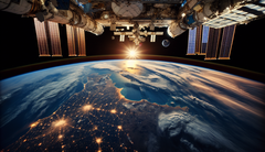 Am 12. Februar wird die NASA erstmals einen Livestream von der ISS abhalten. (Bildquelle: DallE3)