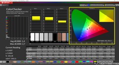 CalMAN ColorChecker (Profil: sRGB, Zielfarbraum: sRGB)