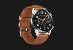Die Huawei Watch GT 2 kommt in der Classic-Version mit einem 46 mm Gehäuse und einem Lederarmband. (Bild: Huawei)