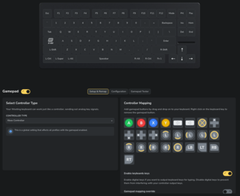 Mit Wootility v5 können Sie der Tastatur bestimmte Controller-Funktionen zuweisen, was in Renn- oder Simulationsspielen besonders nützlich sein kann. (Bildquelle: Julian van der Merwe / Notebookcheck)