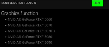 Das neue Razer Blade 16 wird mit einer RTX 5060 Laptop-GPU als Einstiegskonfiguration erhältlich sein. (Bildquelle: Razer China)
