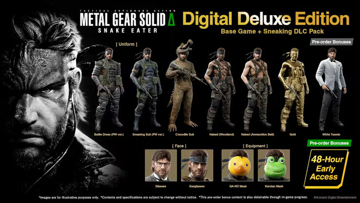 Das sind die Inhalte der Metal Gear Solid Δ Snake Eater Digital Deluxe Edition (Bildquelle: Konami)