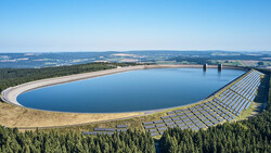 Je größer und höher, desto billiger werden Pumpspeicherwerke - hier Markersbach im Erzgebirge. (Bildquelle: Vattenfall)