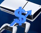 PS5-Konsole mit Dollarzeichen und Aufwärtspfeil (Bildquelle: Sony PlayStation, bearbeitet)