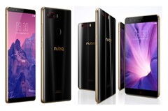 ZTE stellt das randlose Nubia Z17S (links) und das konventionelle Nubia Z17 miniS (rechts) vor.