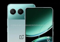 Das OnePlus Nord 4 besitzt zwei Kameras, zwei LED-Blitze und ein flaches Display. (Bildquelle: @OnLeaks / AndroidHeadlines)