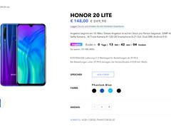 Honor Shop-Neueröffnung mit vielen Rabatten, z.B. Honor 20 für 148 statt 180 Euro