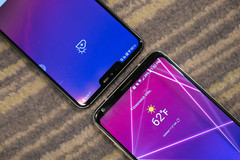 LG G7 mit Notch vs. V30 ohne Notch: Das LG V35 als Melange der beiden? (Bild: Phonearena)