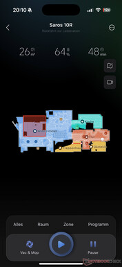 Übersicht + Reinigungsfortschritt