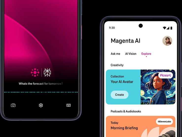 Die Funktionen des KI-Phone sollen sich auch mit der MeinMagenta-App auf anderen Smartphone nachrüsten lassen (Bildquelle: Deutsche Telekom)