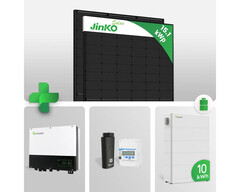 Solaranlage mit 36 Solarmodulen und Stromspeicher smat BMS (Bild: Growatt, Ac Tec Solar, Jinko Solar)