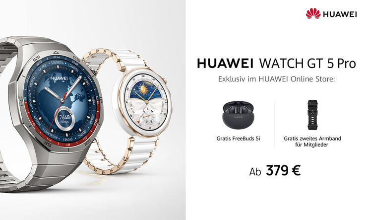 Die Huawei Watch GT 5 Pro startet in zwei Varianten mit Geschenken