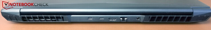 Hinten: MiniDP, USB-C 3.2 Gen2, HDMI 2.1, LAN, Strom