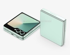 Das Samsung Galaxy Z Flip7 FE übernimmt größtenteils das Design des Galaxy Z Flip6. (Bildquelle: @OnLeaks / SammyGuru)
