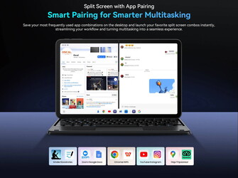 Durch den relativ großen Bildschirm ist die Nutzung als Notebook-Ersatz gut denkbar (Bildquelle: Blackview)