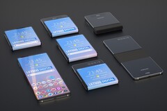 Ein Patent für ein Samsung Klapphandy, das in beide Richtungen gefaltet werden kann.