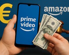 Smartphone mit Amazon Prime darauf und eine Hand mit Geldscheinen (Bildquelle: ChatGPT)