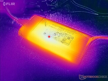 Das Netzteil erreicht bei anspruchsvollen Lasten über 46 °C