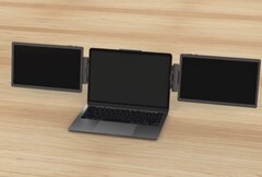 Die beiden Zusatz-Dispalys sollen die Produktivität erhöhen