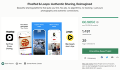 Fediverse auf Kickstarter (Bildschirmfoto Kickstarter)