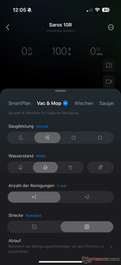 Reinigungseinstellungen