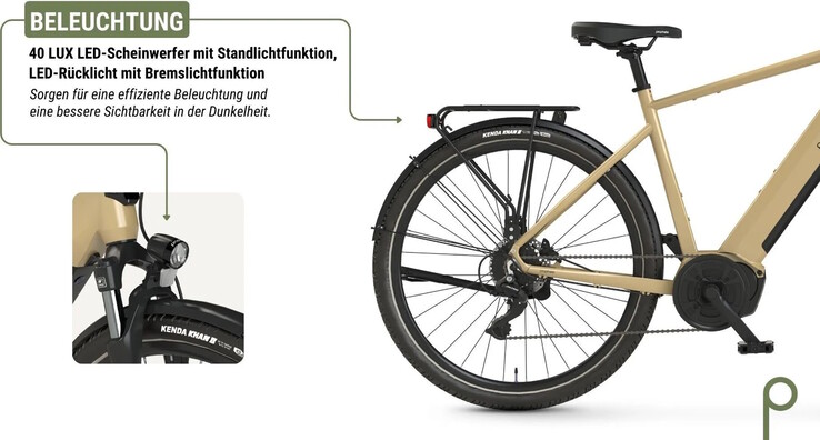 Die Beleuchtung bietet auch eine Bremslicht- und Standlicht-Funktion (Bildquelle: Prophete)