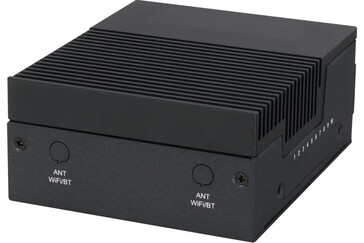 Rechts ist die Abdeckung der GPIO-Pins zu sehen (Bildquelle: Aaeon)