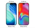 Die Dynamic Island des iPhone 17 Pro im Vergleich zum angeblichen iPhone 18 Pro