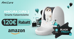 Die selbstreinigende Katzentoilette Cura 2 von Amicura ist aktuell 120 Euro günstiger. (Bildquelle: Amicura)