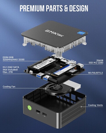 Zwei SSDs lassen sich installieren (Bildquelle: GMKtec)