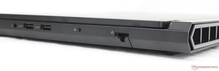 Rechts: 3,5-mm-Headset, 2x USB-A 3.2 Gen. 1, Kamera-Abschalt-Schalter, RJ-45 (2,5 Gbps)
