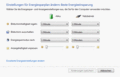 Übergeordnete Einstellungen des Energieeinsparmodus, der Link „Erweiterte Energieeinstellungen ändern“ führt zu den Detail-Einstellungen.