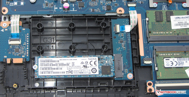 HP verbaut eine M.2-SSD (2280).