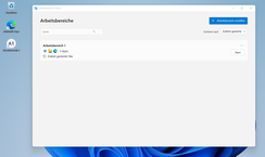 Über eine Desktopverknüpfung kann ein Arbeitsbereich aufgerufen werden.