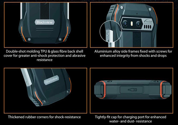 Das Gehäuse ist verstärkt - und dadurch recht klobig (Bildquelle: Blackview)