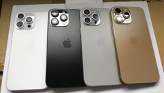 Erstmals alle vier iPhone 16 Pro Farben vereint: Statt Dunkelblau wie beim iPhone 15 Pro gibt es offenbar eine goldbraune &quot;Bronze&quot; Farboption. (Bildquelle: Sonny Dickson)