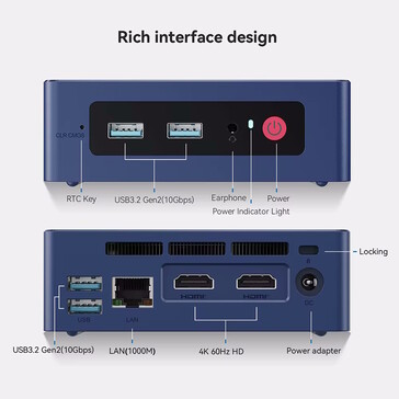 USB Typ C fehlt (Bildquelle: Beelink)