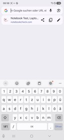 Tastatur im Hochformat