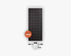 Balkonkraftwerk mit flexiblem Solarmodul und Hoymiles-Wechselrichter (Bild: Witura)