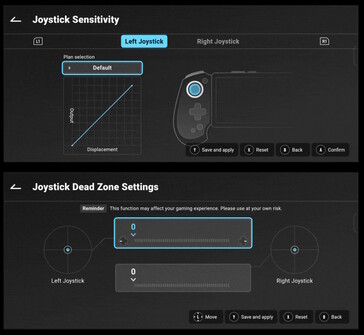 Spieler können die Tasten des Controllers neu belegen und die Einstellungen des Gyrosensors anpassen. (Bildquelle: Abxylute)