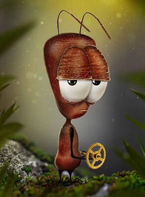 Bei den Spiele-Angeboten im App Store macht auch der Protagonist aus AntVentor große Augen (Bildquelle: LoopyMood Games)