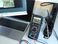 Metrahit Energy Multimeter während der Messung